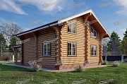 Дом из бревна ручной рубки 140м2, Проект №ВЗ-173-РР - 1