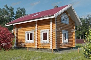 Дом из бревна ручной рубки 88м2, Проект №ВЗ-209-РР - 1