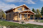 Дом из бревна ручной рубки 140м2, Проект №ВЗ-173-РР