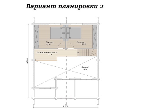 Дом из профилированного бруса 119 м2, Проект №ВЗ-346 - 6