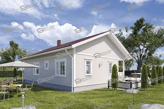 Дом по каркасной технологии 70м2, Проект №ВЗ-860 - 1