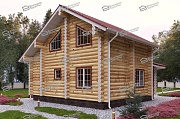 Дом из бревна ручной рубки 120м2, Проект №ВЗ-208-РР - 1