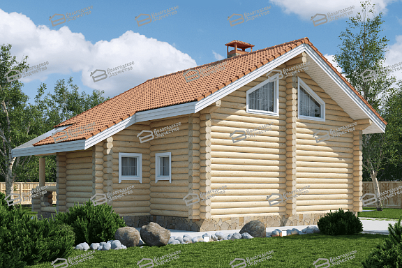 Дом из бревна ручной рубки 113 м2, Проект №ВЗ-140-РР - 1