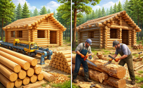 Оцилиндрованное бревно vs ручная рубка: что выбрать для дома в 2026 году