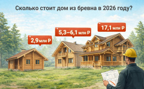 Стоимость дома из бревна в 2026 году: цены и разбор сметы