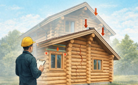 Усадка дома из бревна: сколько ждать и что важно учесть