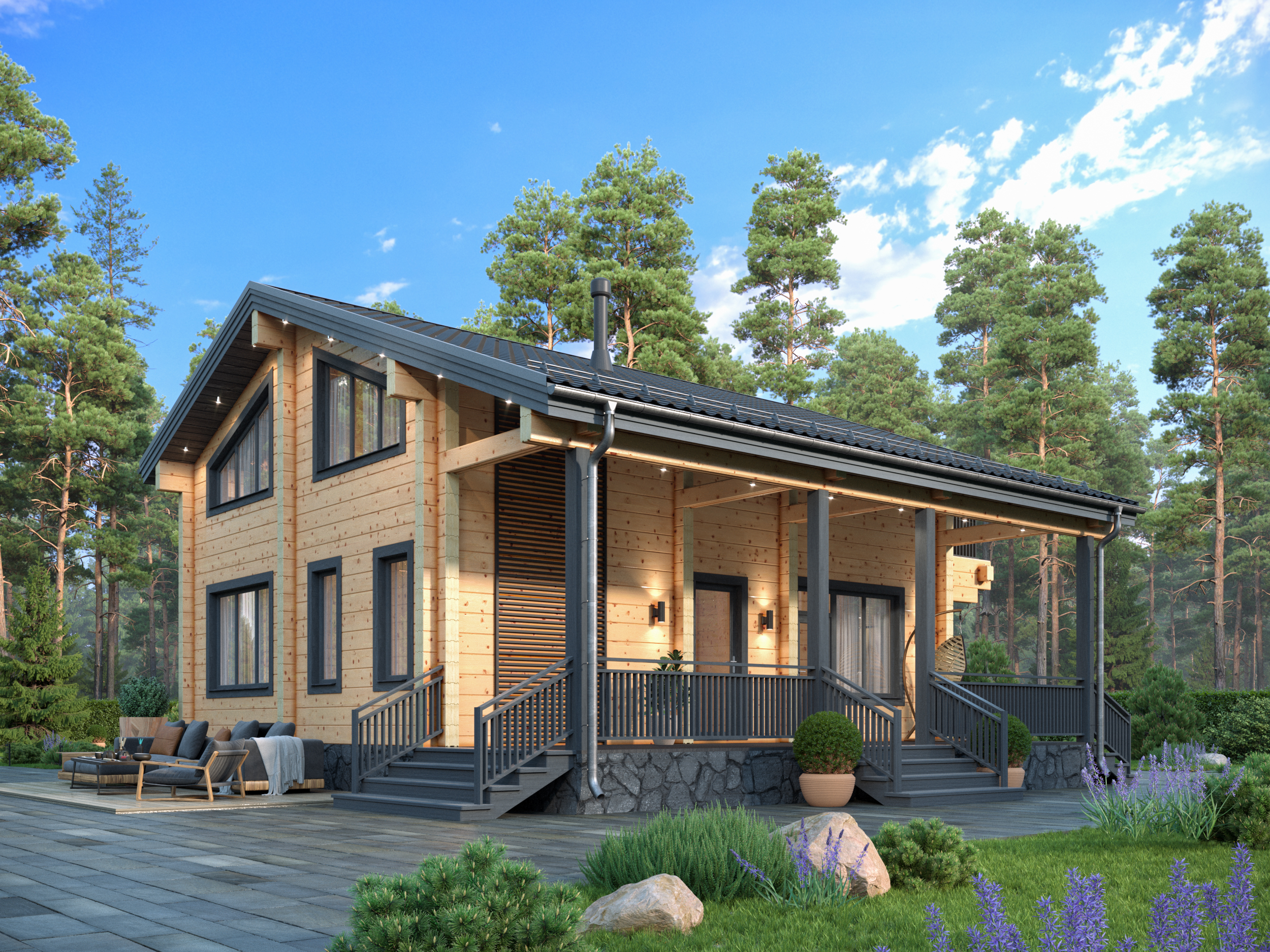 Дом из профилированного бруса VZ-493