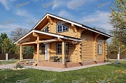 Дом из бревна ручной рубки 140м2, Проект №ВЗ-173-РР