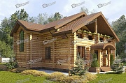 Дом из бревна ручной рубки 215м2, Проект №ВЗ-112-РР