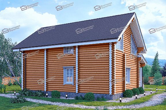 Дом из бревна ручной рубки 179м2, Проект №ВЗ-167-РР