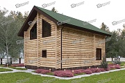 Дом из бревна ручной рубки 119м2, Проект №ВЗ-110-РР - 1